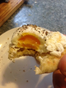 Poached egg with perfect yolk